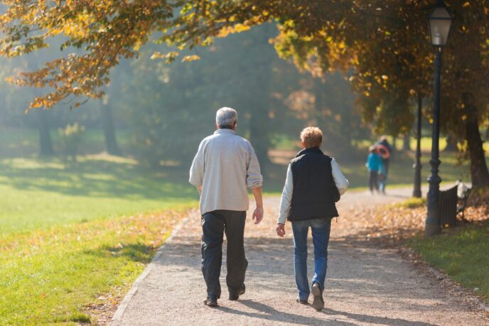 Older Couple on Walk