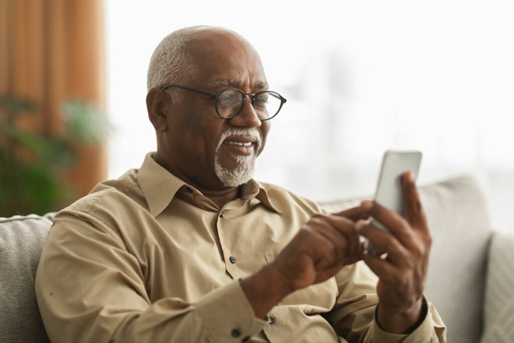 Older Man on Phone